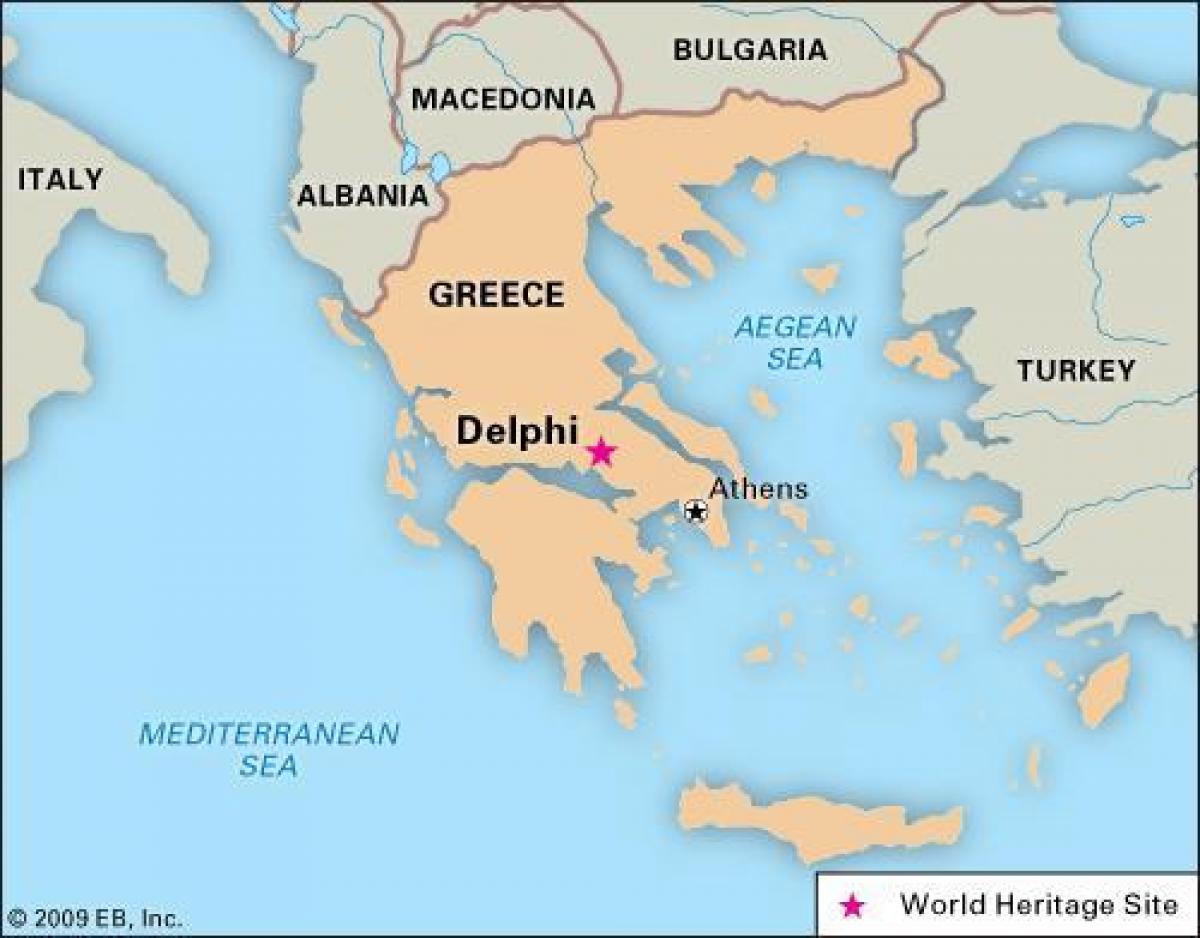 خريطة اليونان دلفي