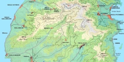 خريطة تاسوس اليونان