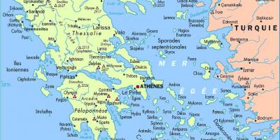 خريطة اليونان والمنطقة المحيطة بها